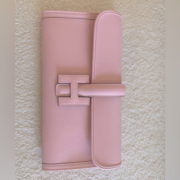 ❌SOLD❌ Authentic Hermès Jige Elan 29 Rose Sakura clutch - Picture 4 of 10